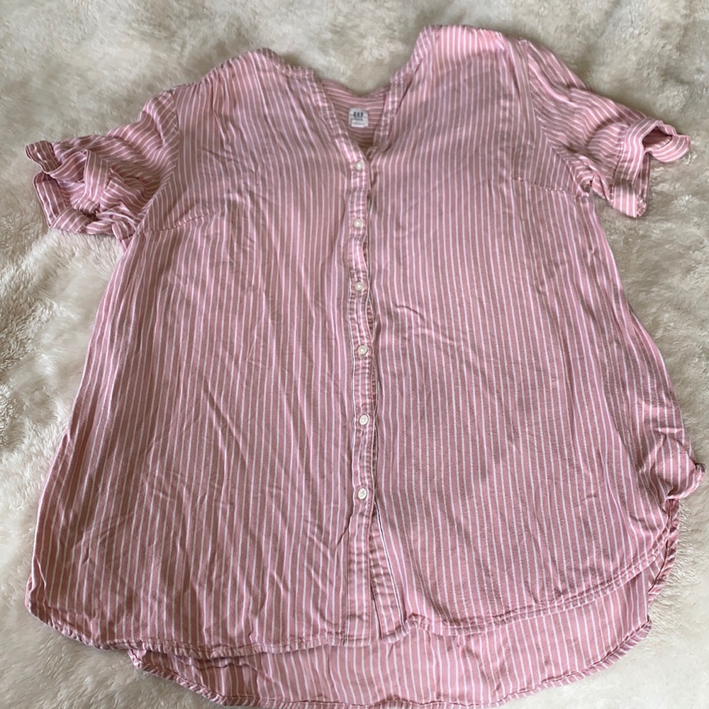 Striped button down shirt